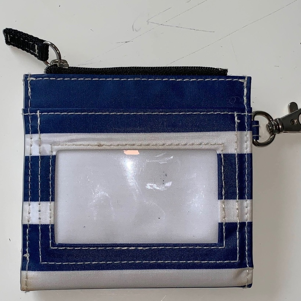 SCOUT Wallet Navy Blue and White Striped Preppy Nautical wallet, Coin pocket - Picture 4 of 6